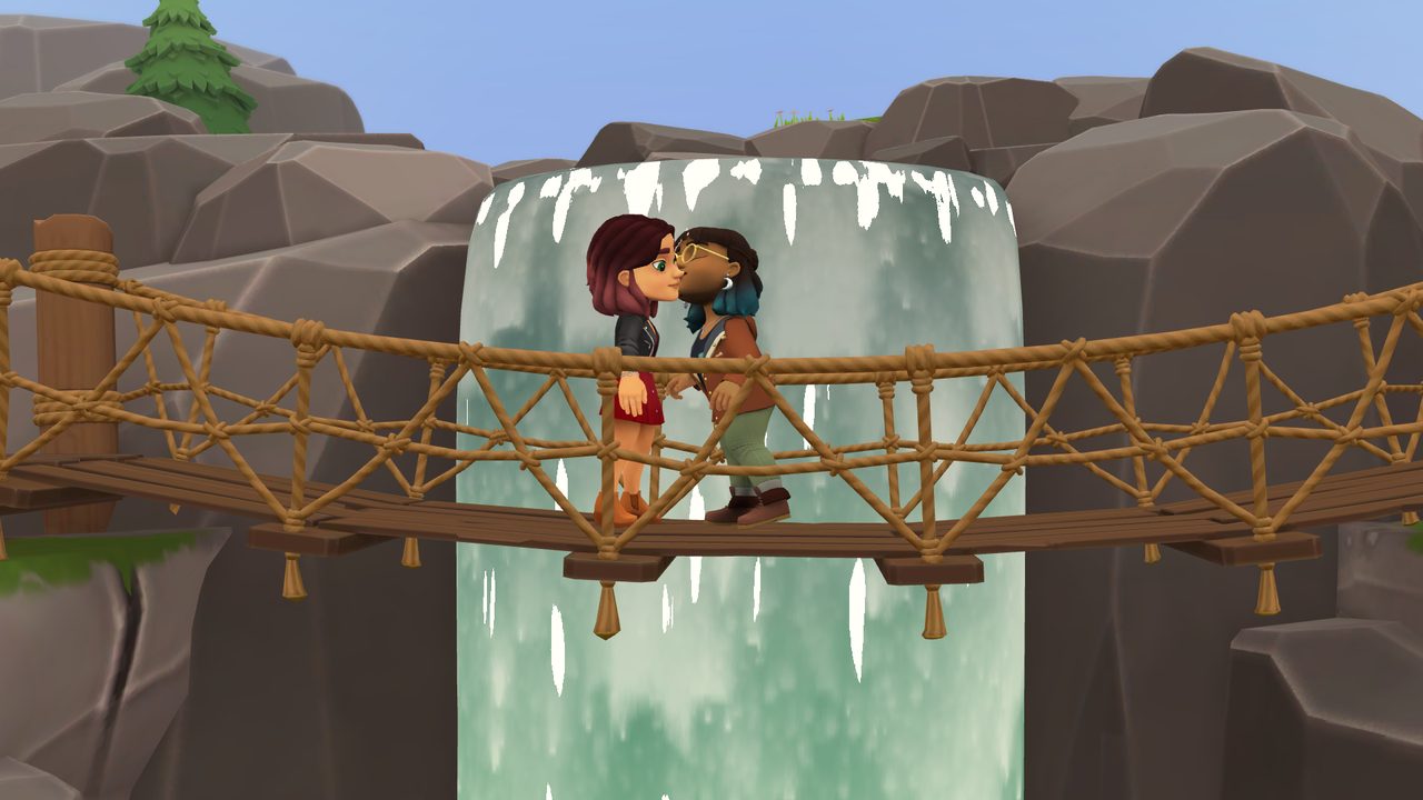 Tara and Giva share a romantic moment.