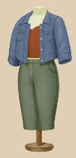 Baby Blue Jean Jacket outfit on a mannequin