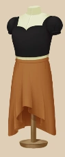 Black Ginger Frilly outfit on a mannequin