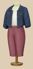 Blue Ribbon Jean Jacket outfit on a mannequin