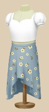Bluebell Breeze Frilly outfit on a mannequin