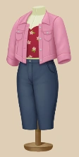 Bubblegum Blossom Jacket outfit on a mannequin