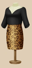 Business Leopard Midi outfit on a mannequin