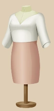 Caffe Latte Midi outfit on a mannequin