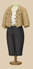 Celestial Gold Jacket outfit on a mannequin