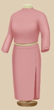 Coral Cuteness Long outfit on a mannequin