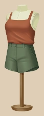 Desert Cactus Shorts outfit on a mannequin
