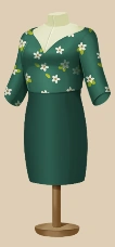 Evergreen Midi outfit on a mannequin