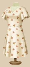 Flowers n' Cream Day Dress outfit on a mannequin