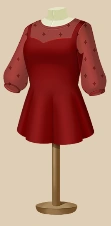 Garnet Glimmer Mini outfit on a mannequin