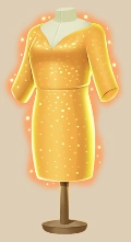Gilded Tinsel Midi outfit on a mannequin