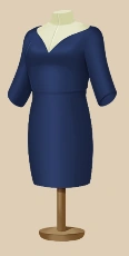 Inky Indigo Midi outfit on a mannequin