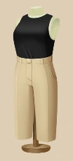 Khaki Cool Slacks outfit on a mannequin