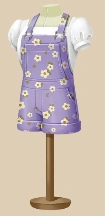 Lilac Bloom Romper outfit on a mannequin