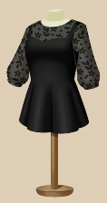 Midnight Lace Mini outfit on a mannequin