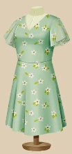 Pistachio Please Day Dress outfit on a mannequin