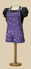 Plum Shimmer Romper outfit on a mannequin