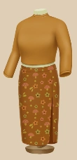Pumpkin Spice Long outfit on a mannequin
