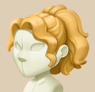 Blonde Ponytail hairstyle on a mannequin