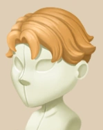 Blonde Short Shag hairstyle on a mannequin