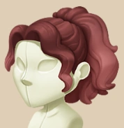 Classic Auburn Ponytail hairstyle on a mannequin