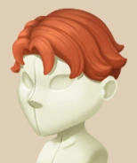 Copper Short Shag hairstyle on a mannequin