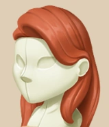 Copper Tresses hairstyle on a mannequin