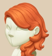 Copper Wolf Cut hairstyle on a mannequin