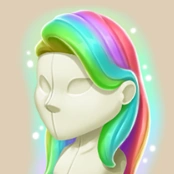 Flowing Fantasy Tresses hairstyle on a mannequin