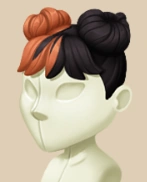 Monarch Split Space Buns hairstyle on a mannequin