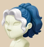 Ocean Caps Ponytail hairstyle on a mannequin