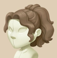 Olive Ponytail hairstyle on a mannequin