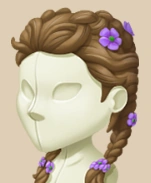 Olive Twin Braids hairstyle on a mannequin