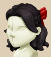 Raven Bow Tied Bob hairstyle on a mannequin