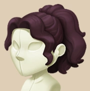 Raven Ponytail hairstyle on a mannequin